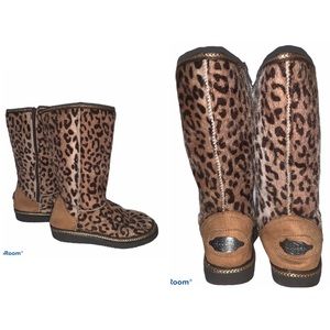 skechers leopard boots